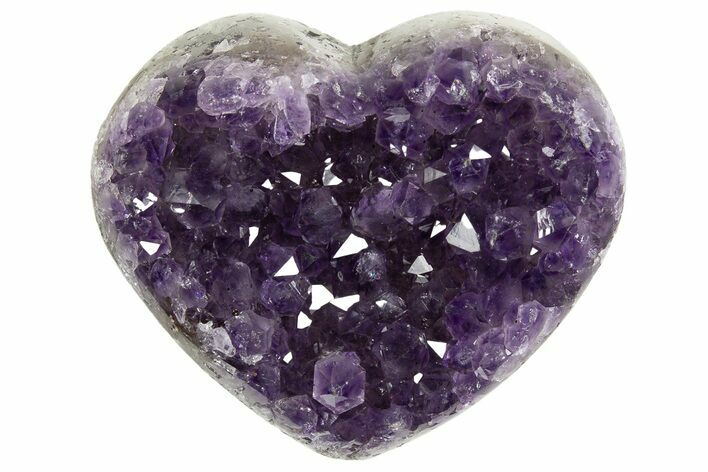 Dark Purple Amethyst Heart - Uruguay #343734